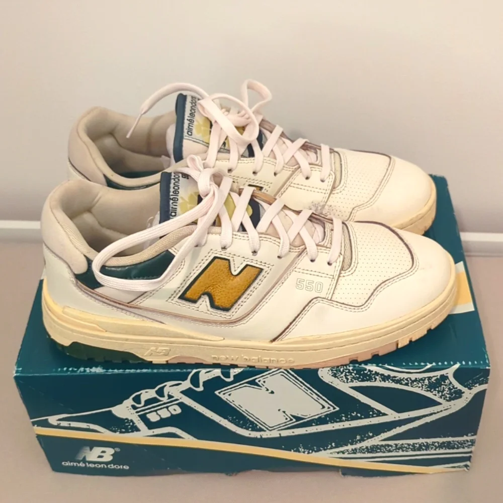 Aime Leon Dore X550 Men's New Balance Size 10 Green & Yellow - Picture 3 of 5